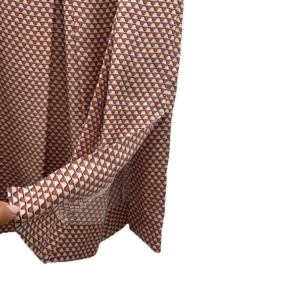 COS MIDI Satin Skirt Size Small A Line Pleated Belt Loops High Waist Side Slit - Picture 4 of 9